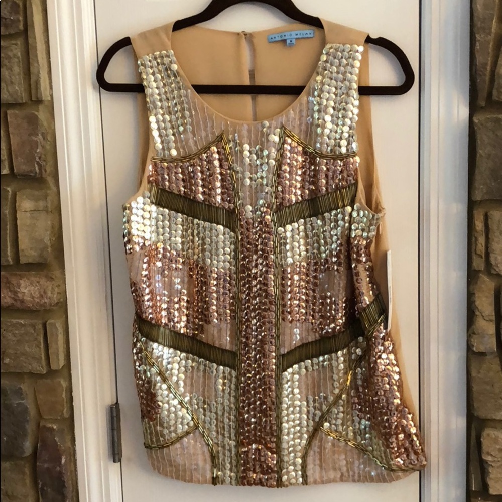 NWT Antonio Melani Sequenced Top. Size Medium.